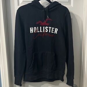 Hollister California Logo Hoodie – Black Size Small